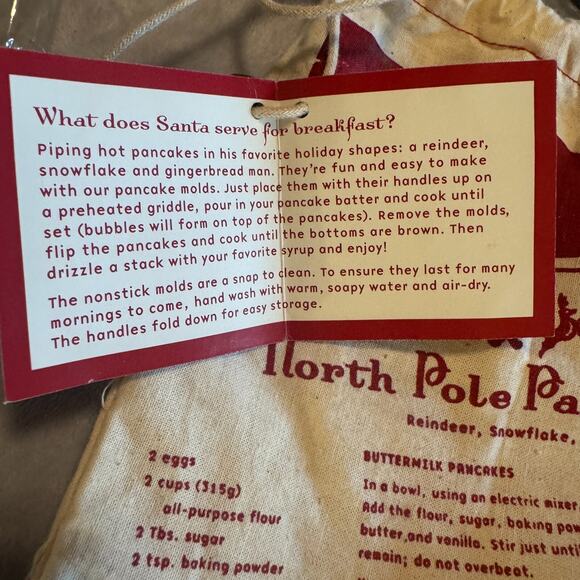 WILLIAMS SONOMA North Pole Pancake Molds Reindeer Snowflake Gingerbread Man - Picture 7 of 8